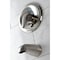 Kingston Brass Tub and Shower Faucet, Brushed Nickel, Wall Mount KB538LTO - alternate 3